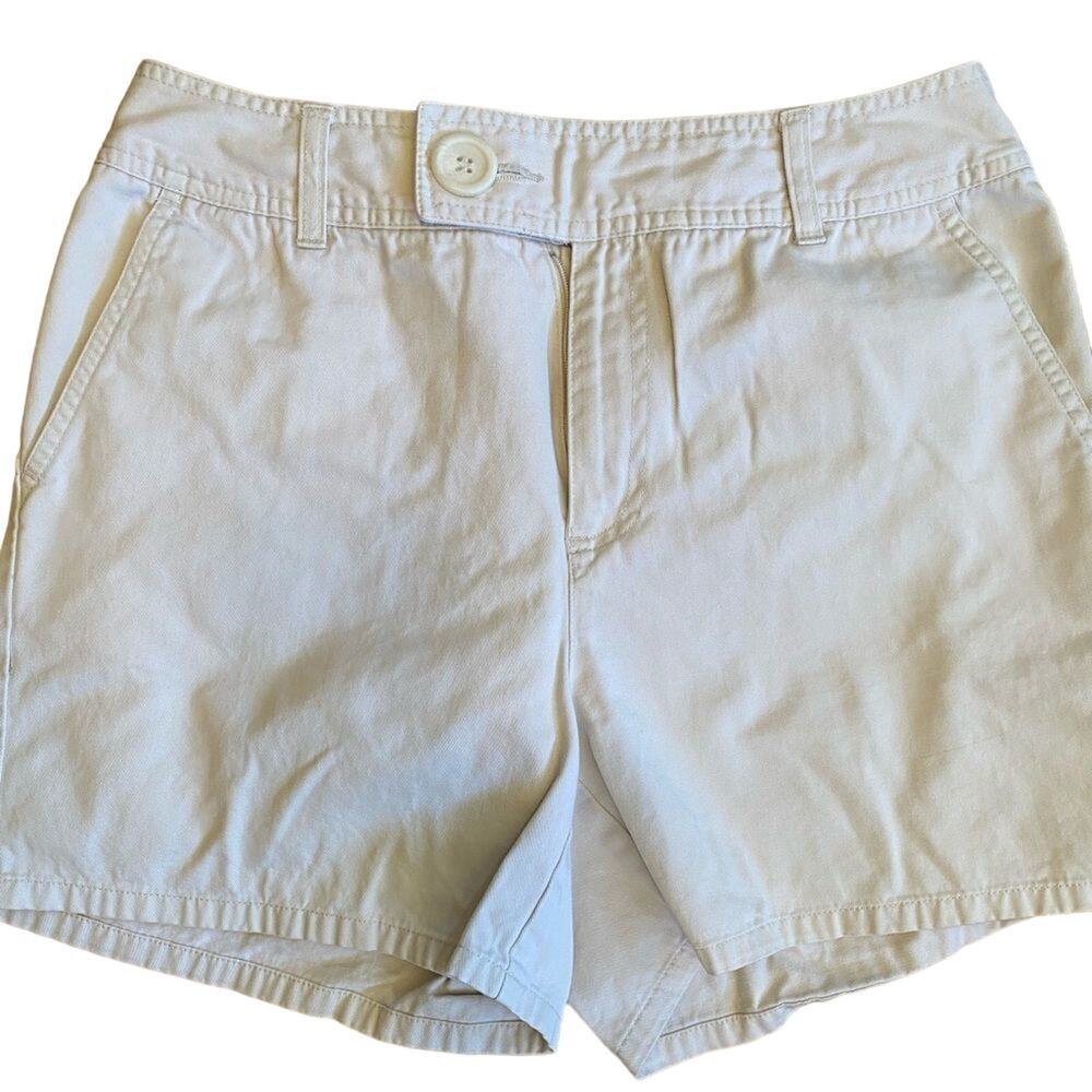 Dress‎ barn high waist taupe chino shorts